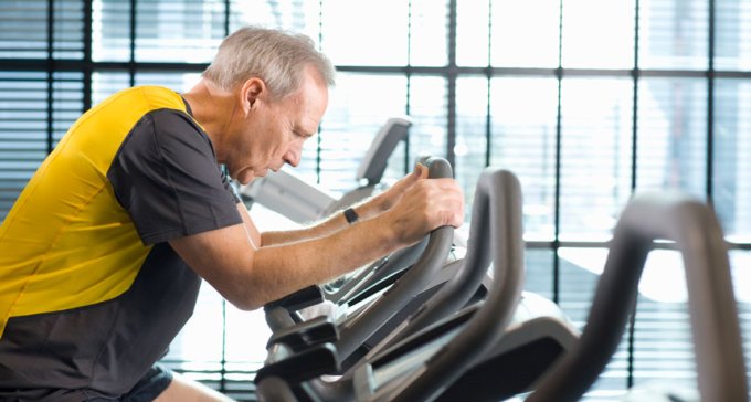 older man exercising