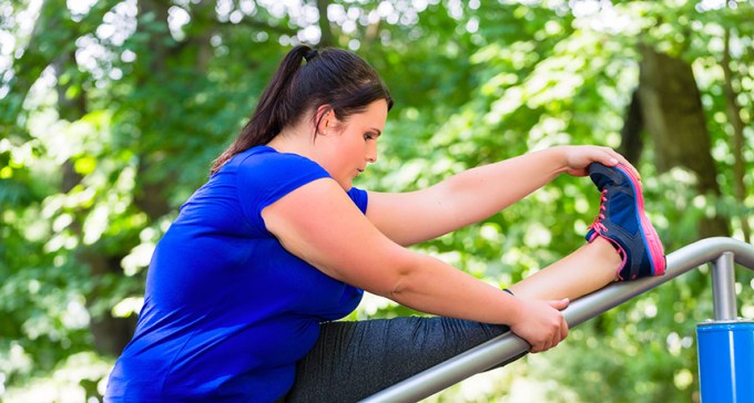 woman stretching