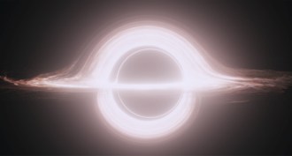 illustration of a black hole's accretion disk