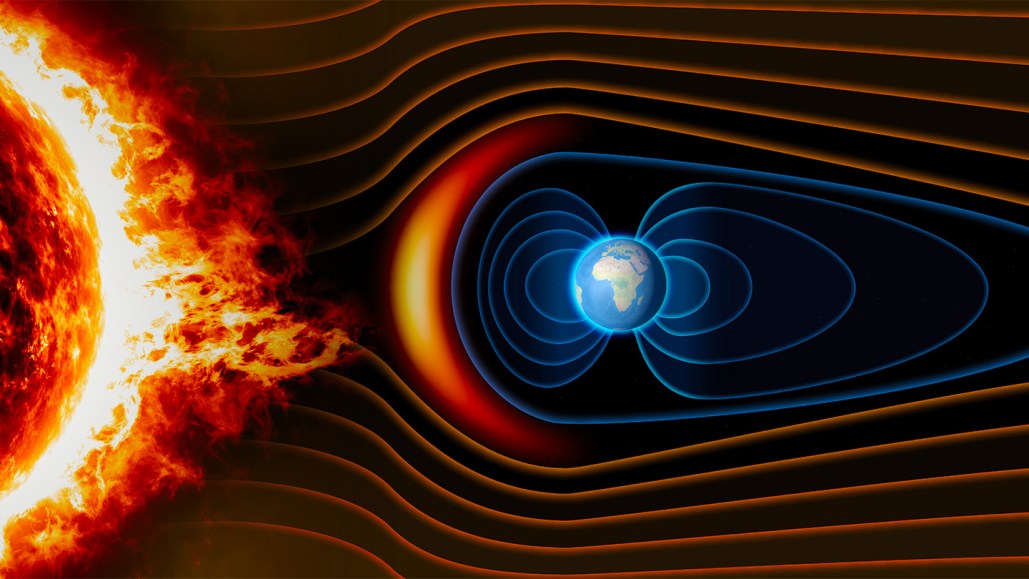 illustration of Earth’s magnetic field