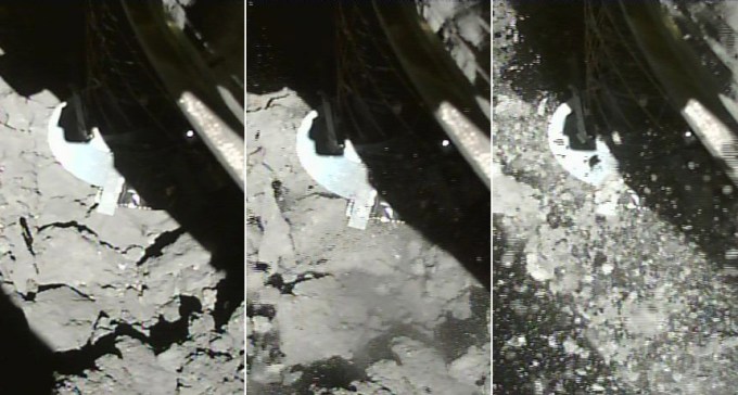 Hayabusa2 touching down on Ryugu