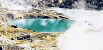 a photo of a hot spring