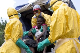 ebola patient and health workers