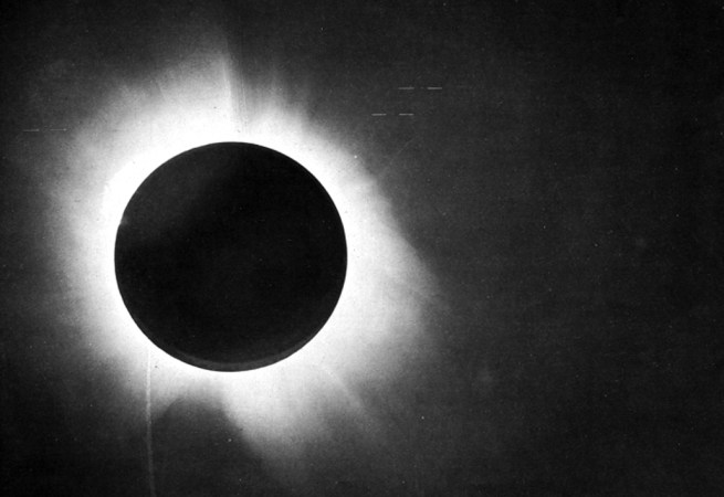 historic photo of 1919 total eclipse, which demonstrated Einstein's general relativity