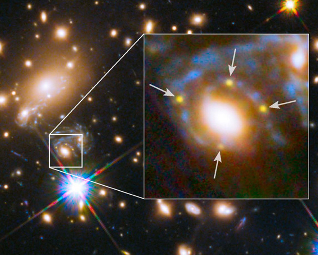 expanded view of a bright supernova