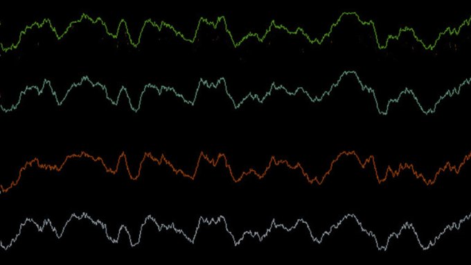 line representation of brain waves