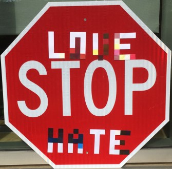 Stop sign stickers