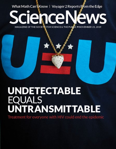 Cover of the Nov. 23, 2019 issue of Science News