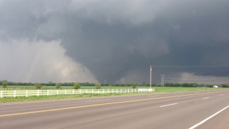 photo of a tornado in Oklahoma