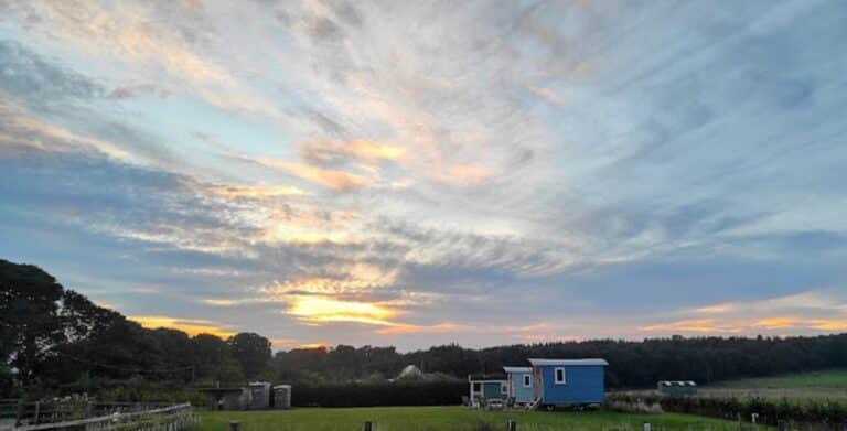 view across campsite