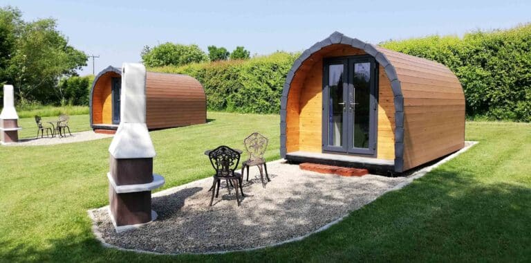 Larger glamping pod