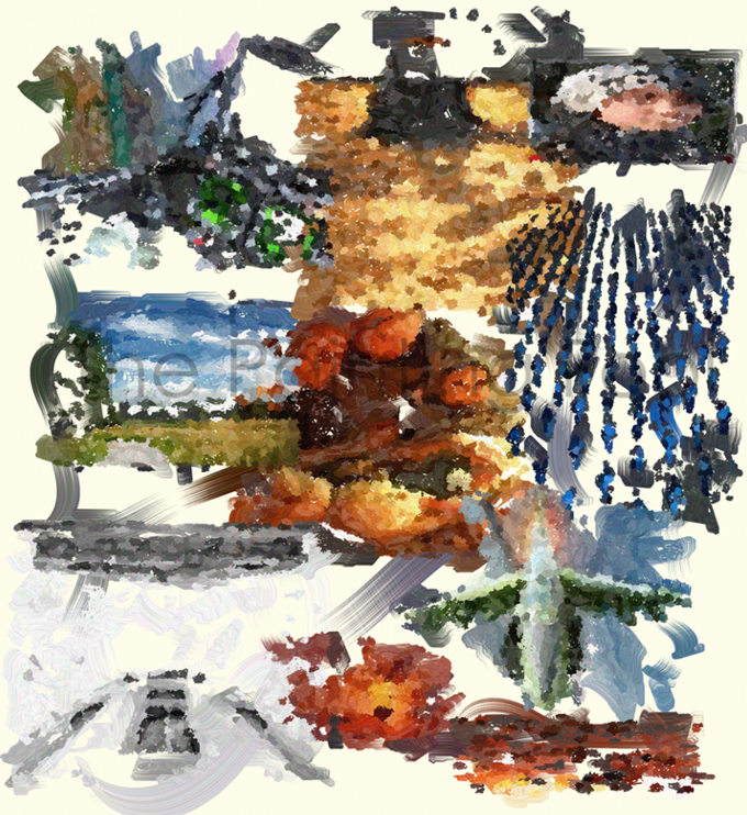 image of a collage piece by the Painting Fool